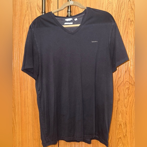Set of 2 - Calvin Klein - Short Sleeve T-Shirts -Pima Cotton- 1 Black-1 Navy- XL - Picture 2 of 5